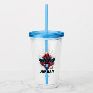 Spider-Man   Sitting In A Web Acrylic Tumbler