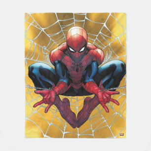Spider-Man   Sitting In A Web Fleece Blanket