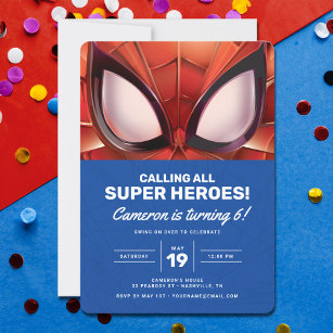 Spider-Man   Super Hero Birthday  Invitation