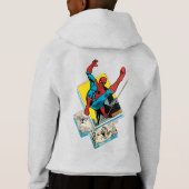 Spider-Man Swinging Out Of Comic Panels (Back)