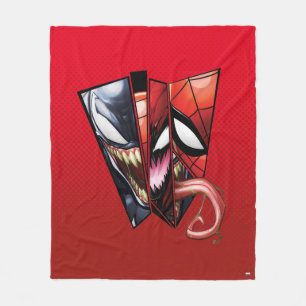 Spider-Man Venom, Carnage, & Spider-Man Cutout Fleece Blanket
