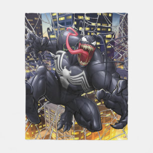 Spider-Man Venom Leaping Forward Fleece Blanket