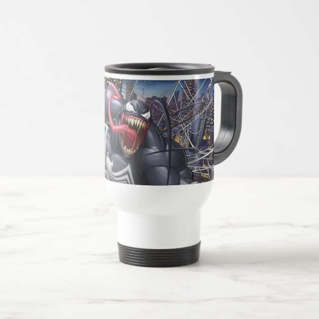 Spider-Man | Venom Leaping Forward Travel Mug (Front Right)