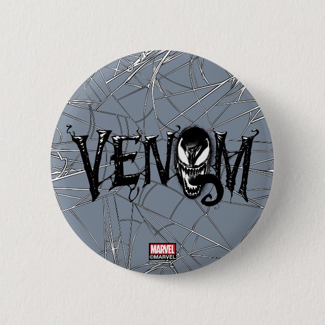 Spider-Man | Venom Name Logo 2 Inch Round Button (Front)