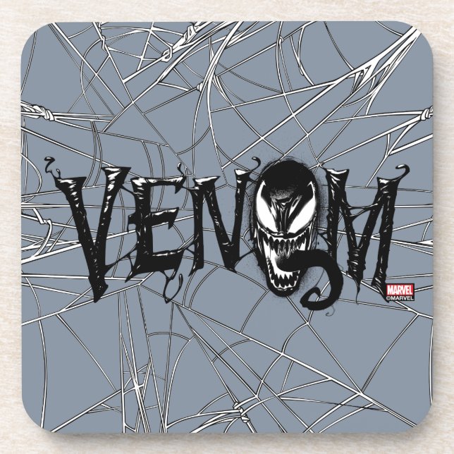 Spider-Man | Venom Name Logo Coaster (Front)