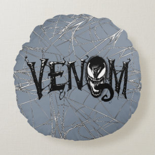 Spider-Man   Venom Name Logo Round Pillow