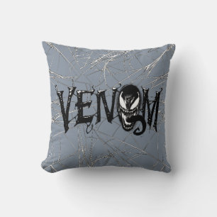Spider-Man   Venom Name Logo Throw Pillow