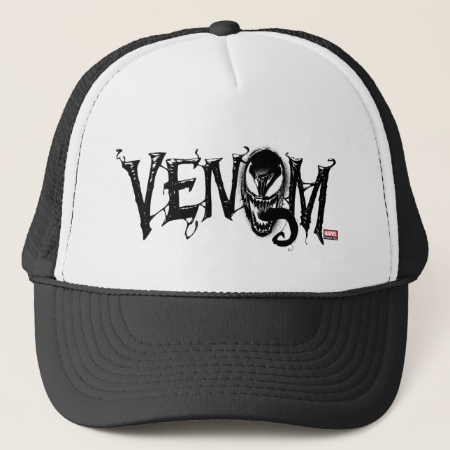 Spider-Man | Venom Name Logo Trucker Hat (Front)