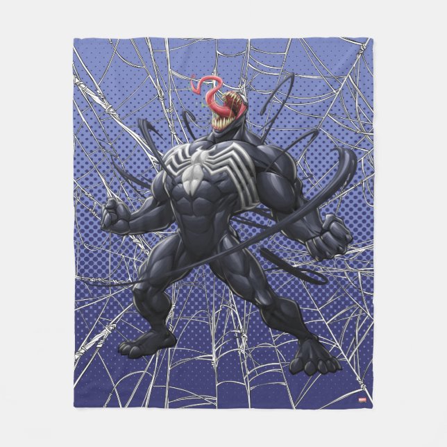 Spider-Man | Venom Symbiote Lashing Out Fleece Blanket (Front)