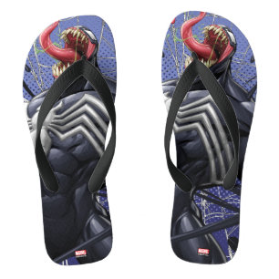 Spider-Man   Venom Symbiote Lashing Out Flip Flops