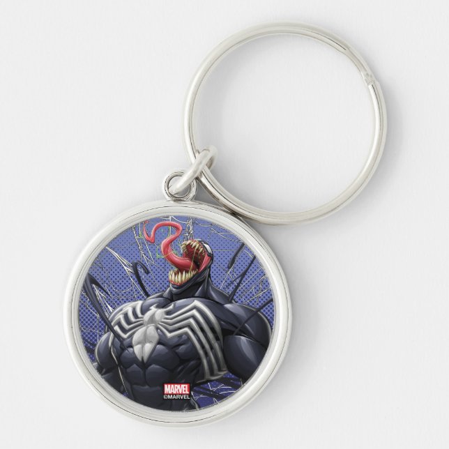 Spider-Man | Venom Symbiote Lashing Out Keychain (Front)