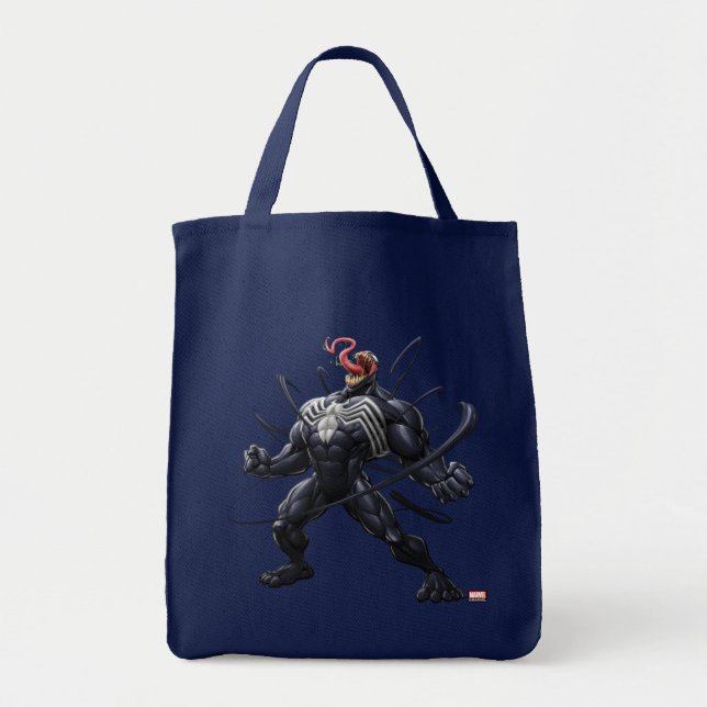 Spider-Man | Venom Symbiote Lashing Out Tote Bag (Front)