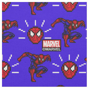 Spider-Man Video Game Sprite Pattern Fabric