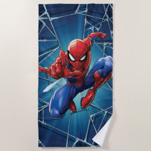 Spider-Man   Web-Shooting Leap Beach Towel