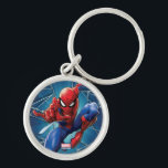 Spider-Man | Web-Shooting Leap Keychain<br><div class="desc">Spider-Man leaps, arm outstretched and shooting out web in this amazing character graphic.</div>