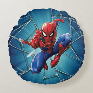 Spider-Man   Web-Shooting Leap Round Pillow