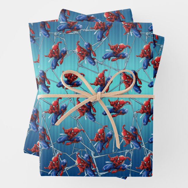 Spider-Man | Web-Shooting Leap Wrapping Paper Sheet (In situ)