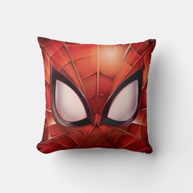 Spider-Man Webbed Mask Throw Pillow (Front)