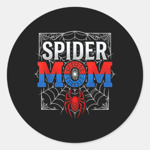 Spider Mom Family Matching Funny Mothers Day Mommy Classic Round Sticker