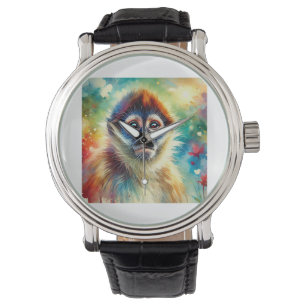 Spider Monkey Harmony 220824AREF117 - Watercolor Watch