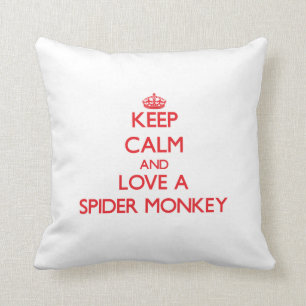 Spider Monkey Throw Pillow