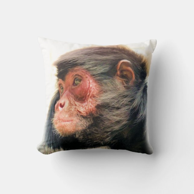 SPIDER MONKEY THROW PILLOW (Front)
