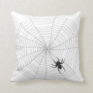 Spider net throw pillow