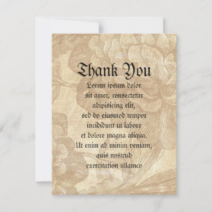 Spider On Flower Thank You Card