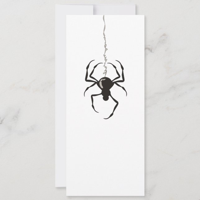 Spider on Strand (Black) Invitations (Front)