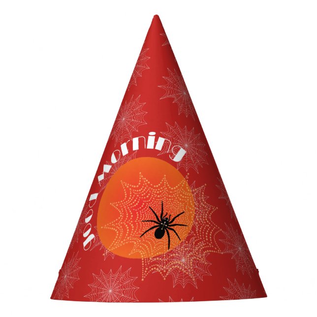 spider on the network party hat (Front)