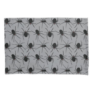 Spider Pattern On Grey Pillowcase