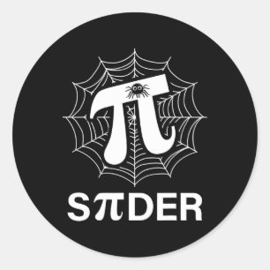 Spider Pi Spider Science Math Teacher Funny Spider Classic Round Sticker