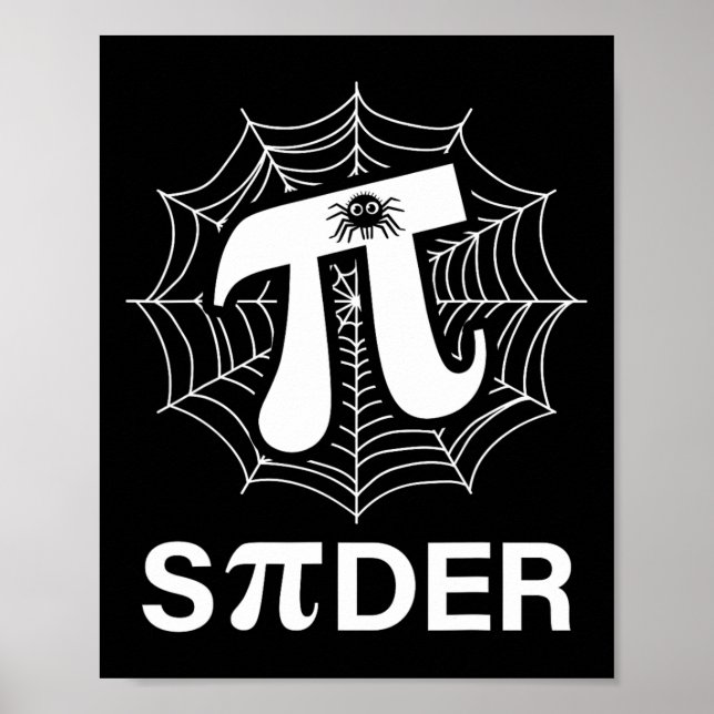 Spider Pi Spider Science Math Teacher Funny Spider Poster (Front)