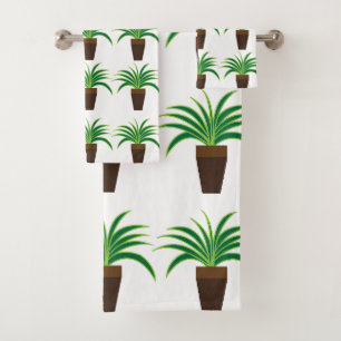 Spider Plant Bath Towel Set