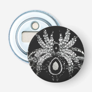 Spider rhinestone diamond look and black tarantula bottle opener