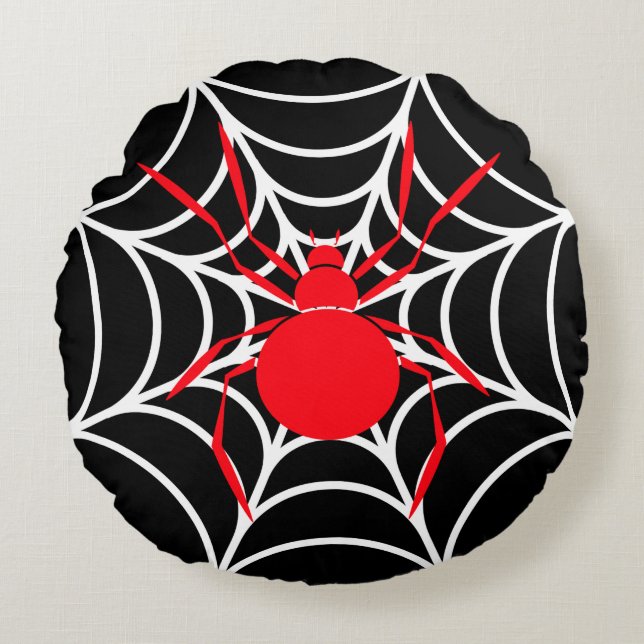 Spider’s Lair Accent Round Pillow (Front)