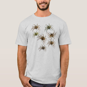 Spider Shirt! (Seven realistic Spiders on Front; T-Shirt
