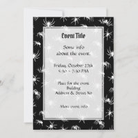 Spider Silhouettes Pattern Invitation