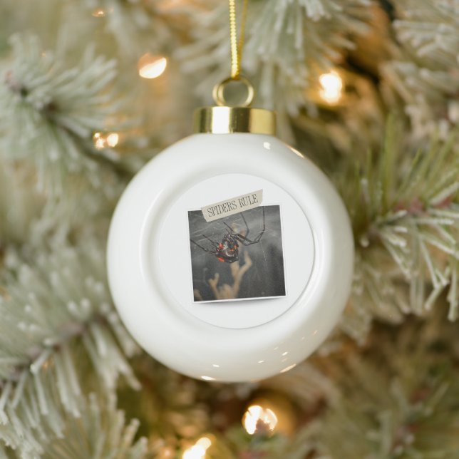  Spider Spirit – Bold Nature-Inspired Design Ceramic Ball Christmas Ornament (Tree)