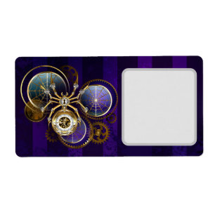 Spider Steampunk sur Arrière - plan pourpre