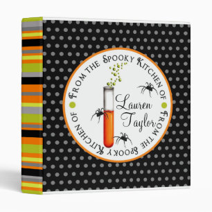 Spider Test Tube Halloween Recipe Binder