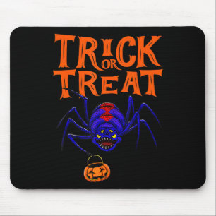 Spider Trick Or Treat Shirt Women Funny Halloween Mouse Pad