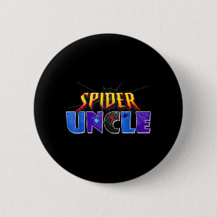 Spider Uncle Design Fathers Day Matching Family 2 Inch Round Button