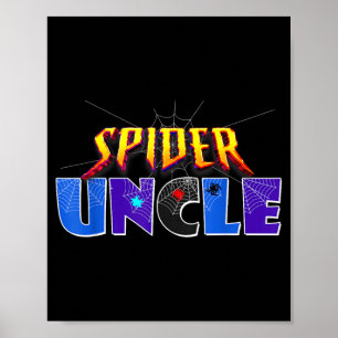 Spider Uncle Design Fathers Day Matching Family Poster