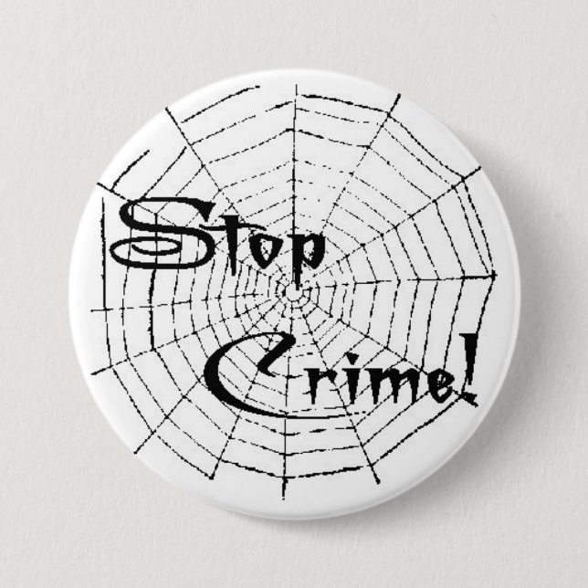 Spider web 3 inch round button (Front)