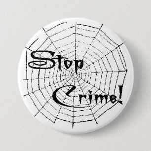 Spider web 3 inch round button