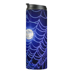 Spider Web and Moon Thermal Tumbler