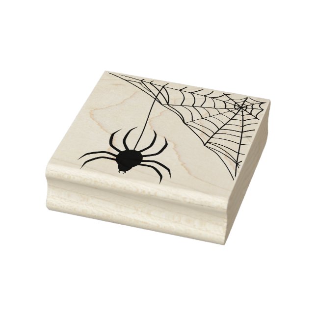Spider Web and Spider Rubber Stamp (Stamp)