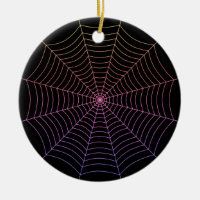 Spider web black purple orange Halloween pattern
