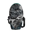 Spider Web blue and grey Shoulder Bag